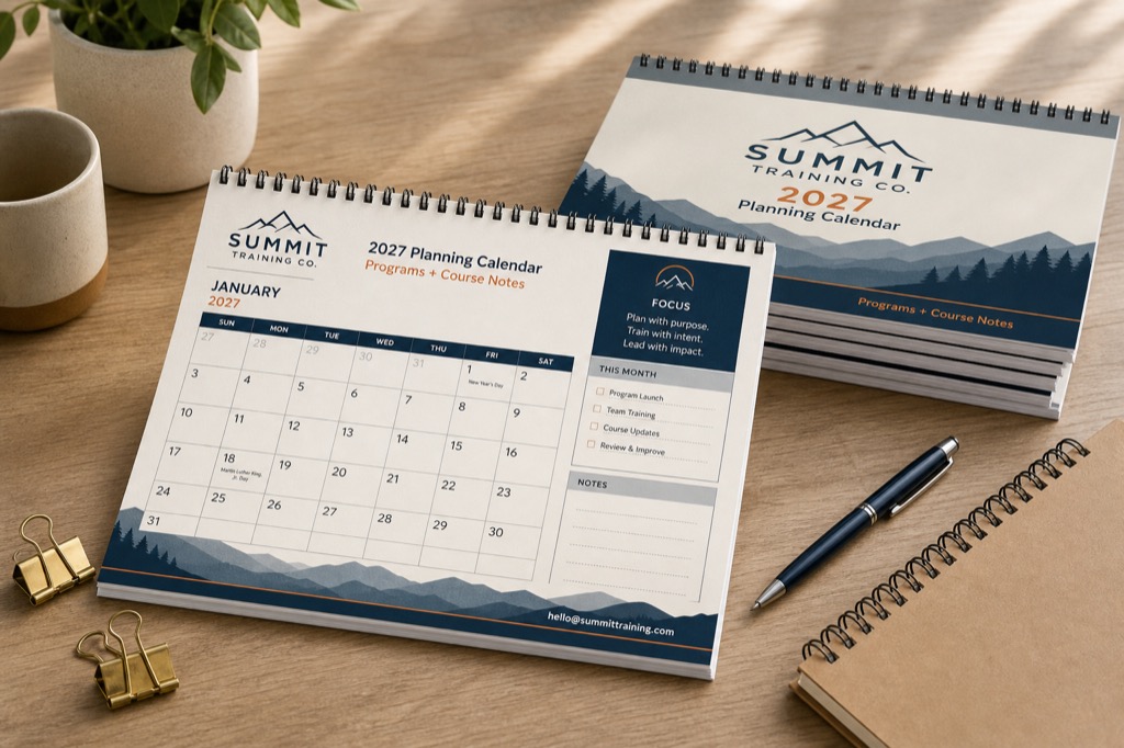 11 × 8.5 in. Calendars