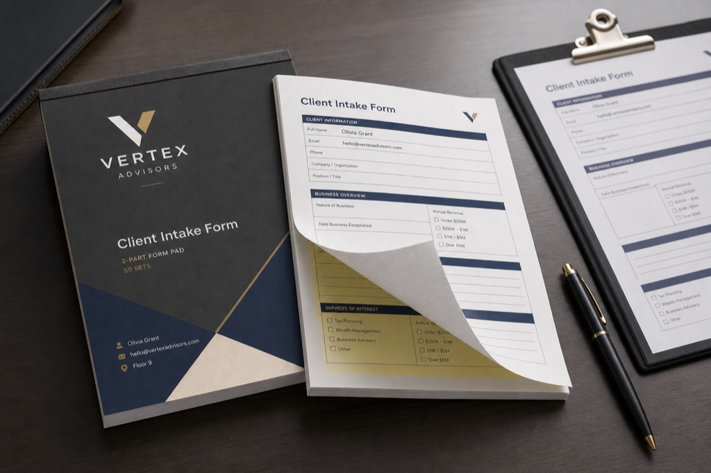 2-part NCR Form Pads w Wraparound Cover