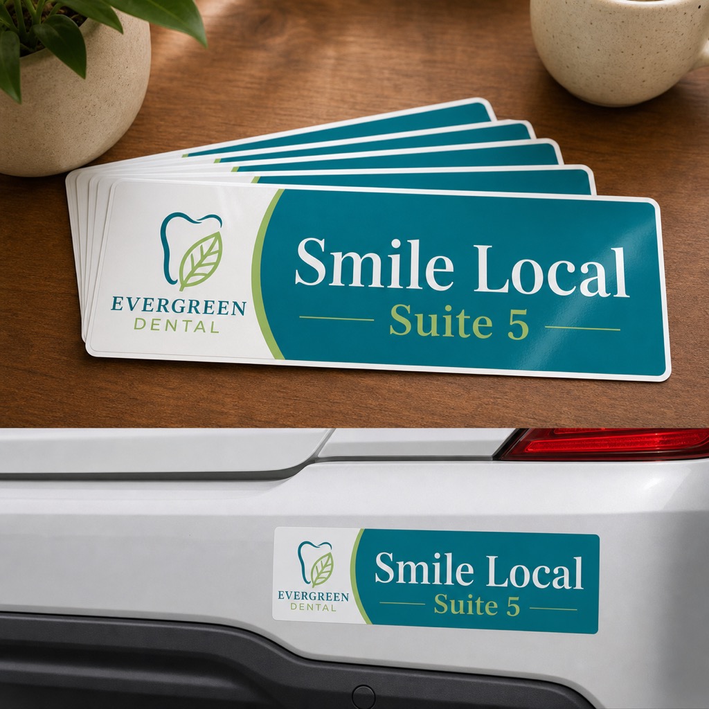 Adhesive Vinyl Bumper Sticker