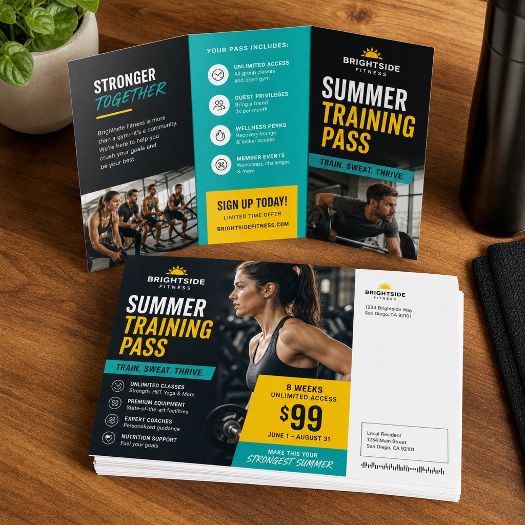 Direct Mail Flyers Brochures Coated