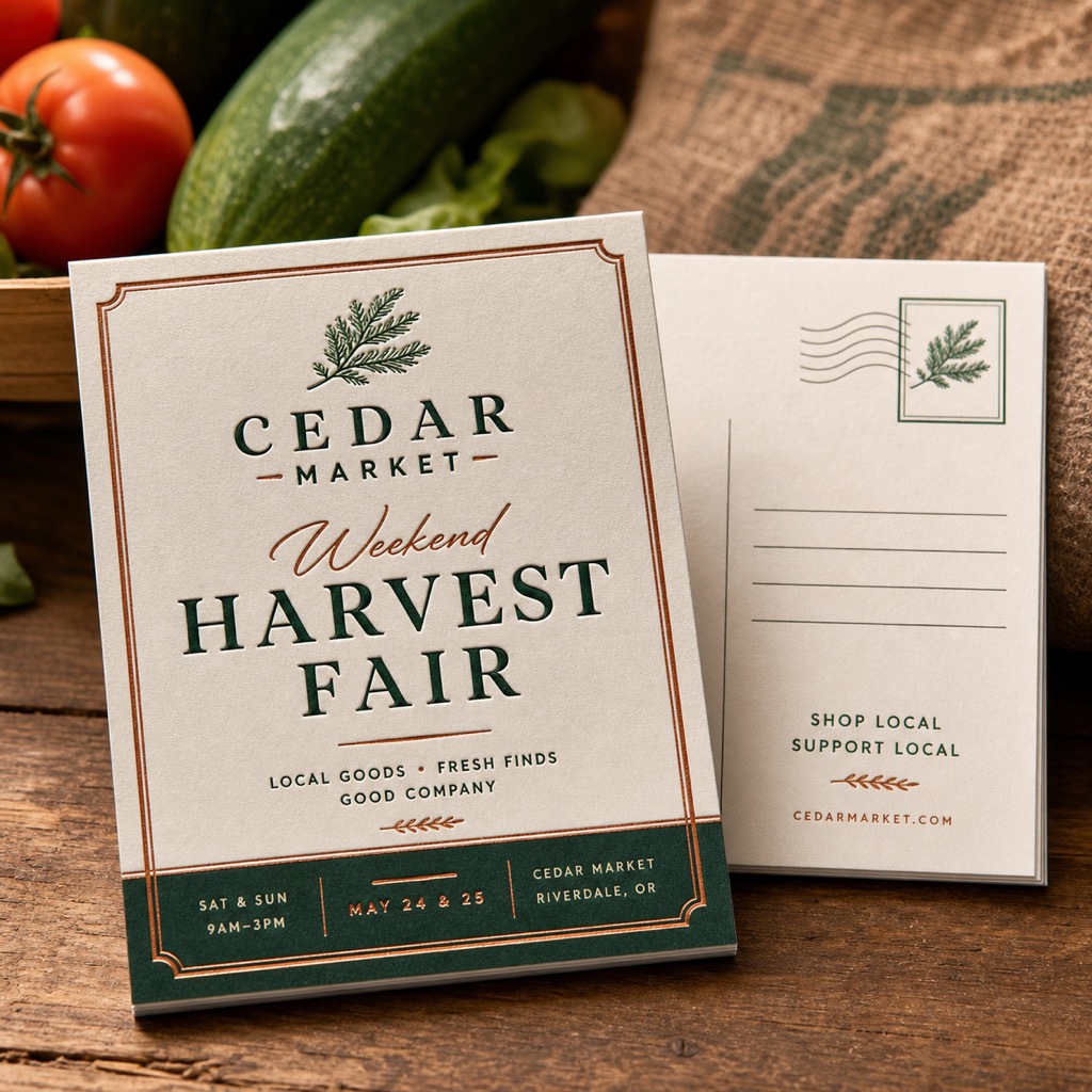 Dual Raised Postcards