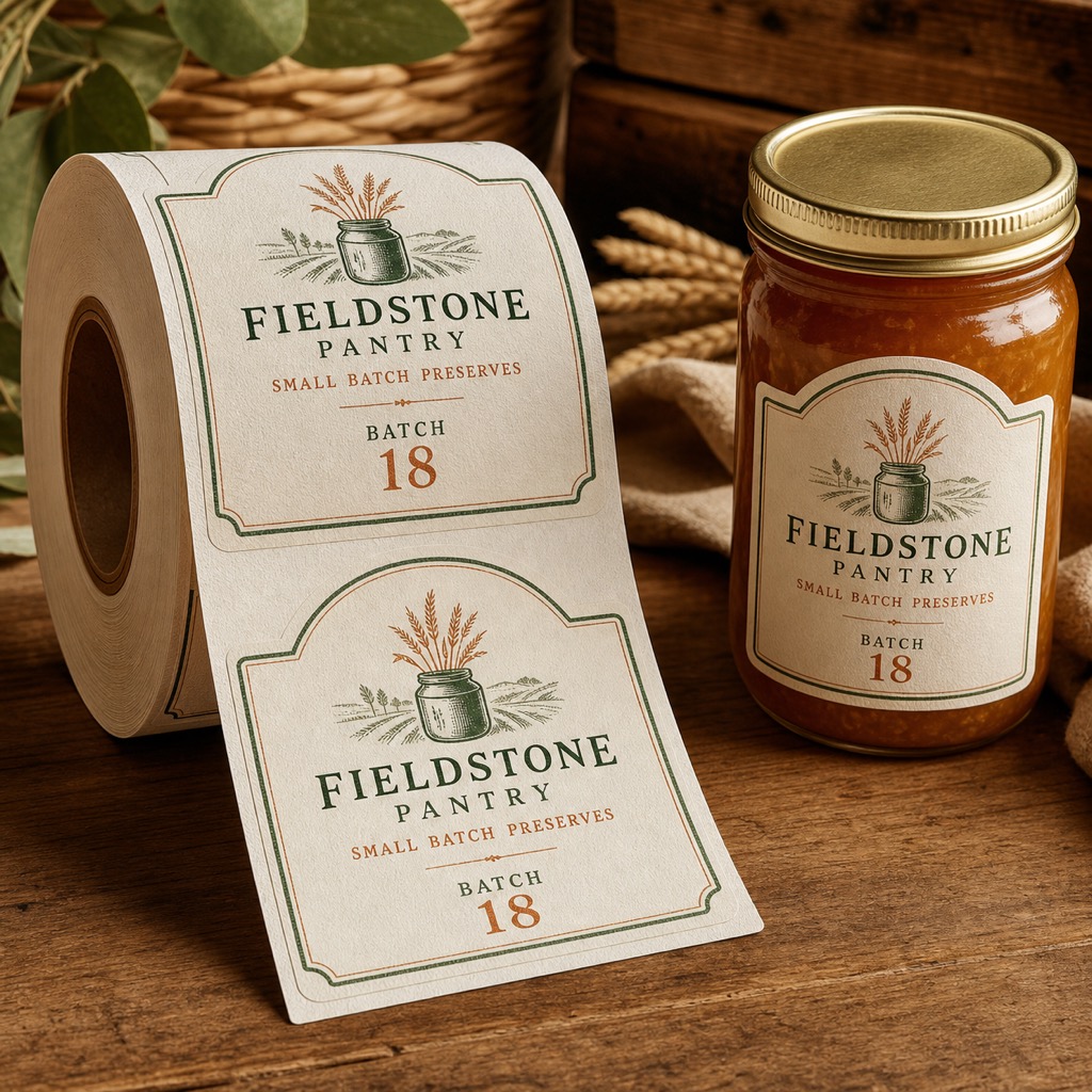 Eggshell Felt Roll Labels