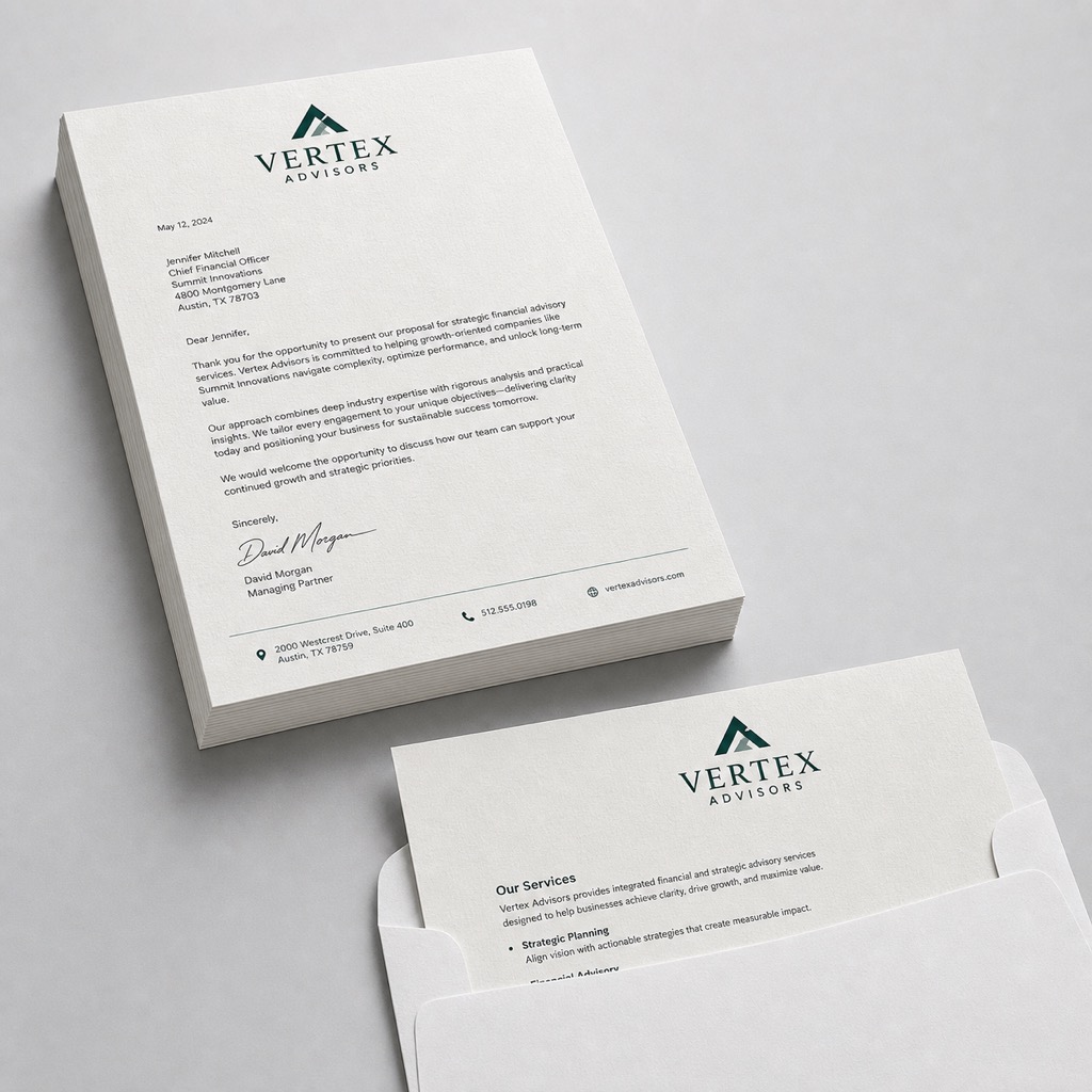 Linen Uncoated Letterheads
