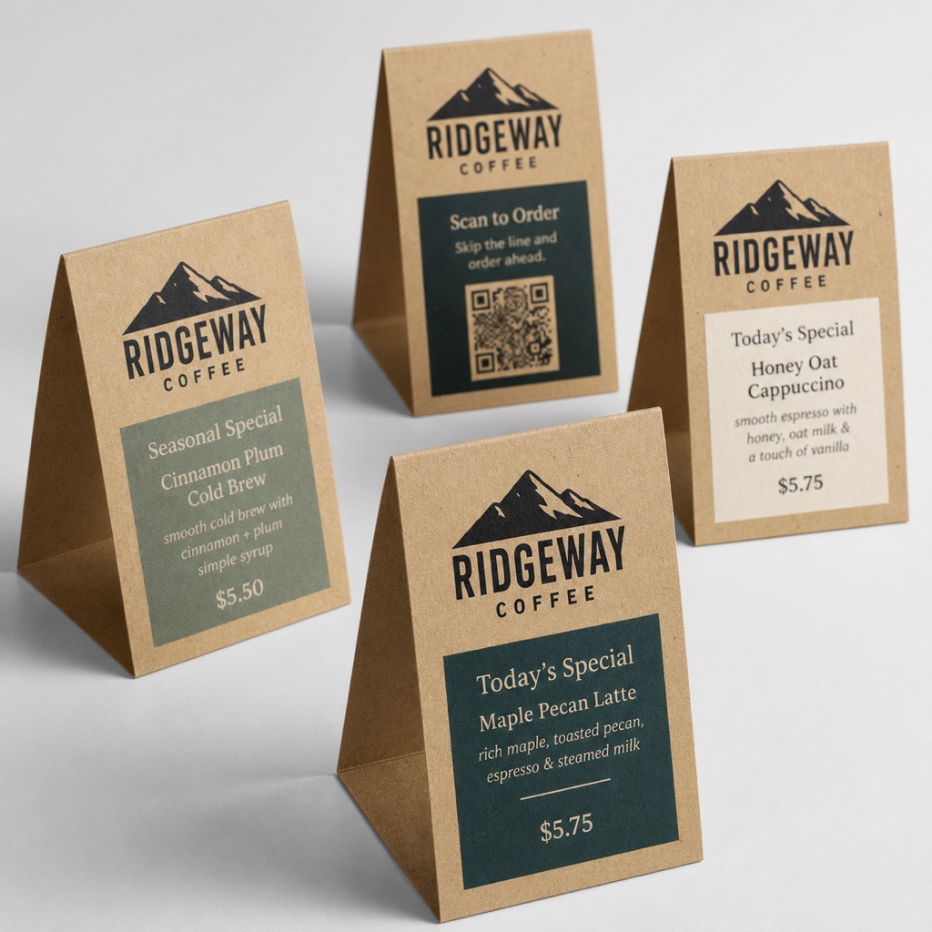 Natural Table Tents