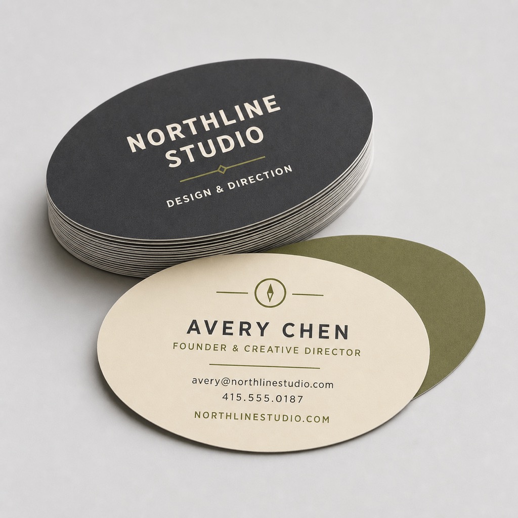 Oval Business Cards