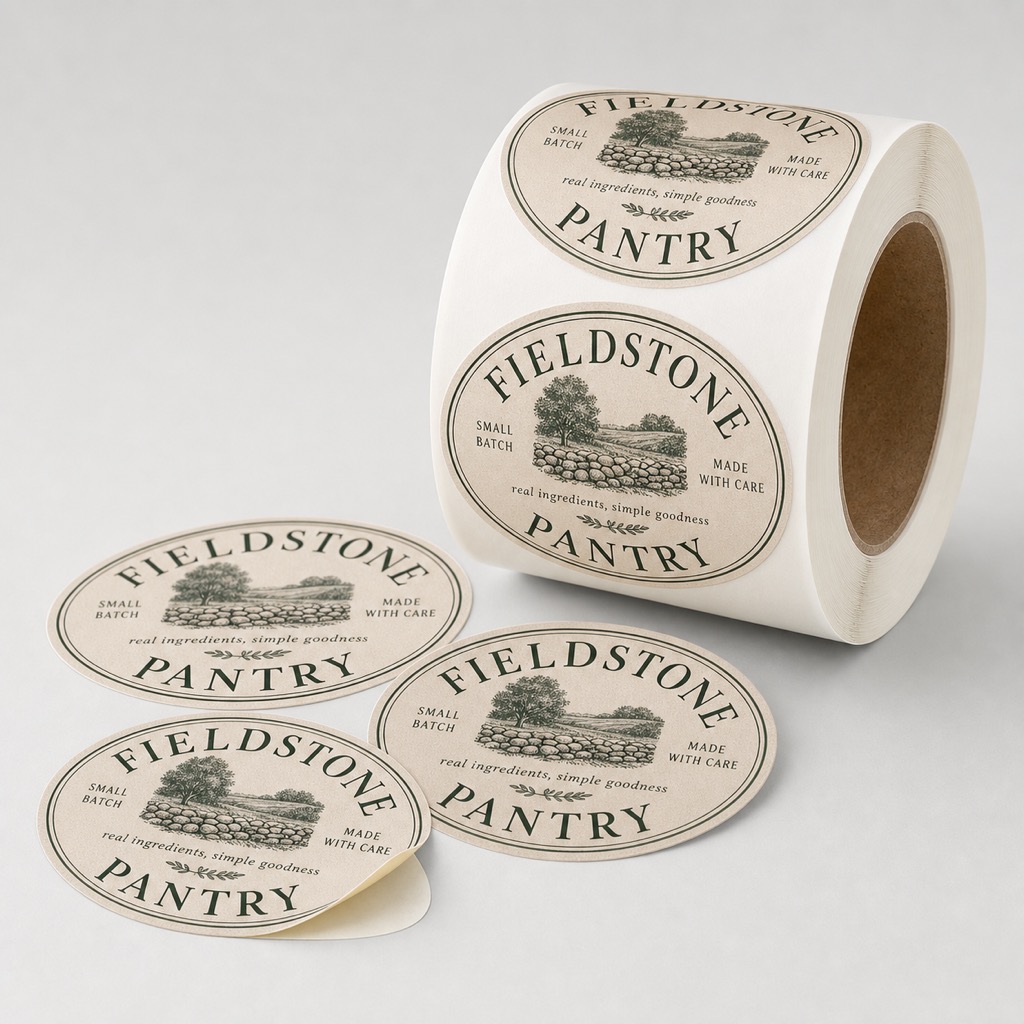 Oval Roll Labels