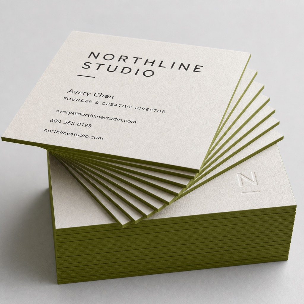 Painted Edge Business Cards