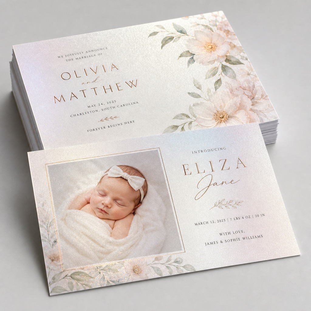 Pearl Announcement Cards