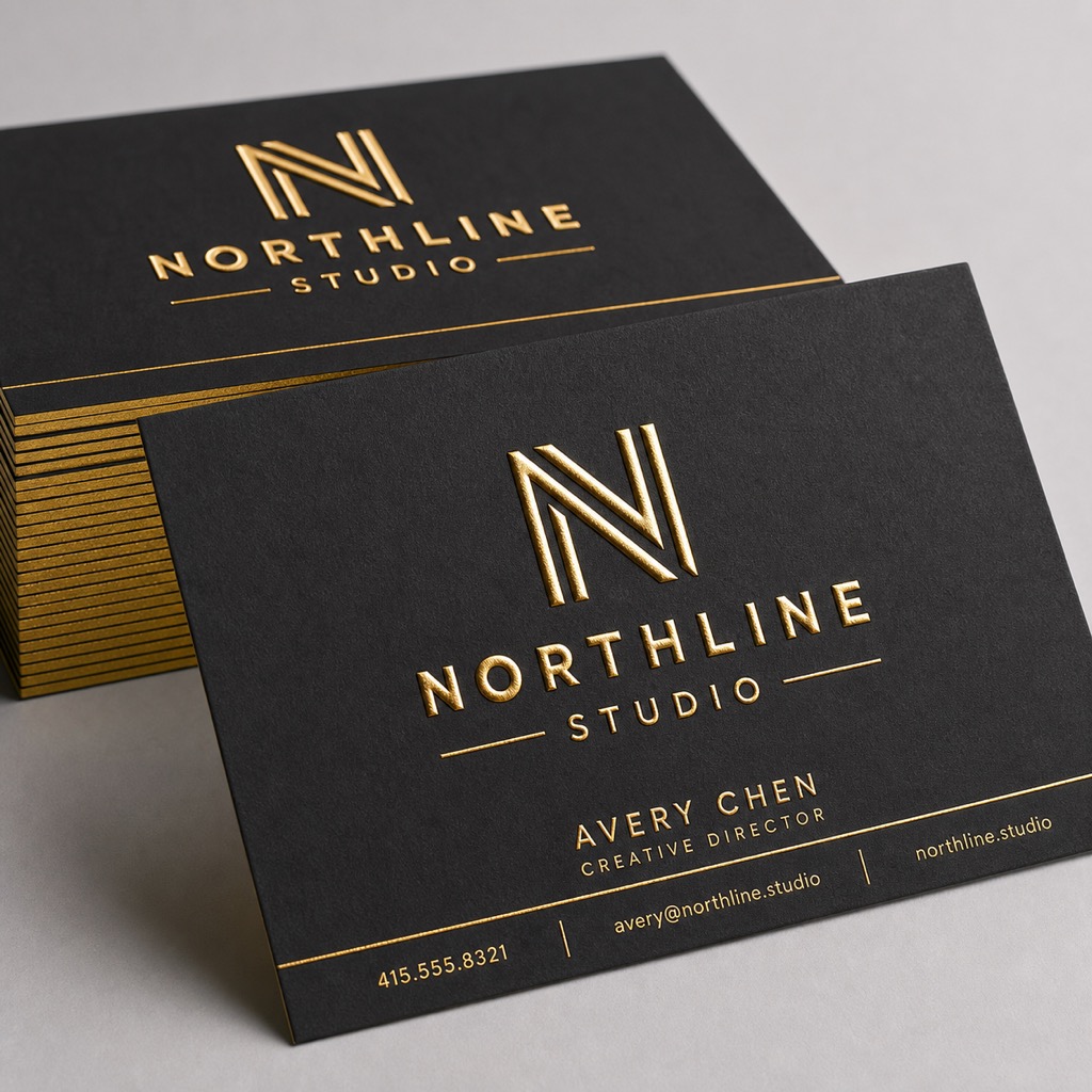 Raised Foil Business Cards