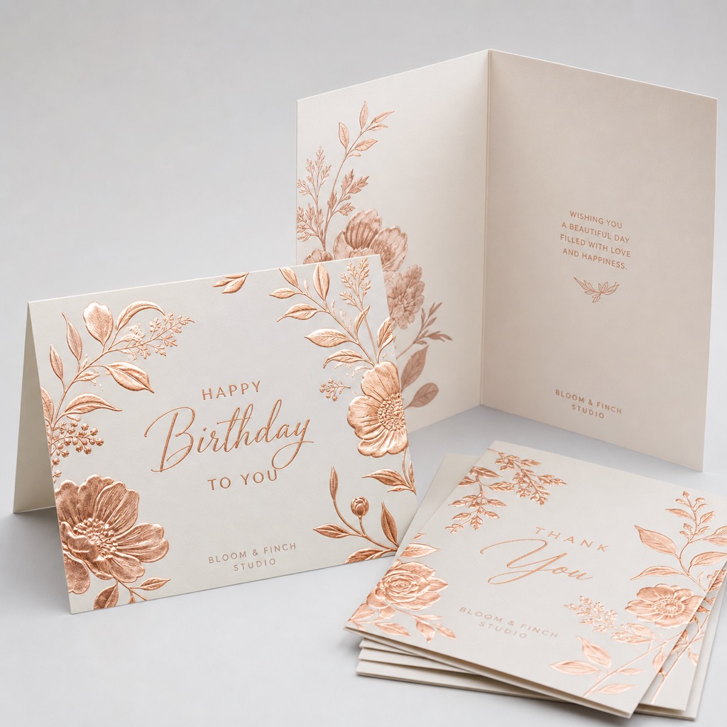 Raised Foil Greeting Cards