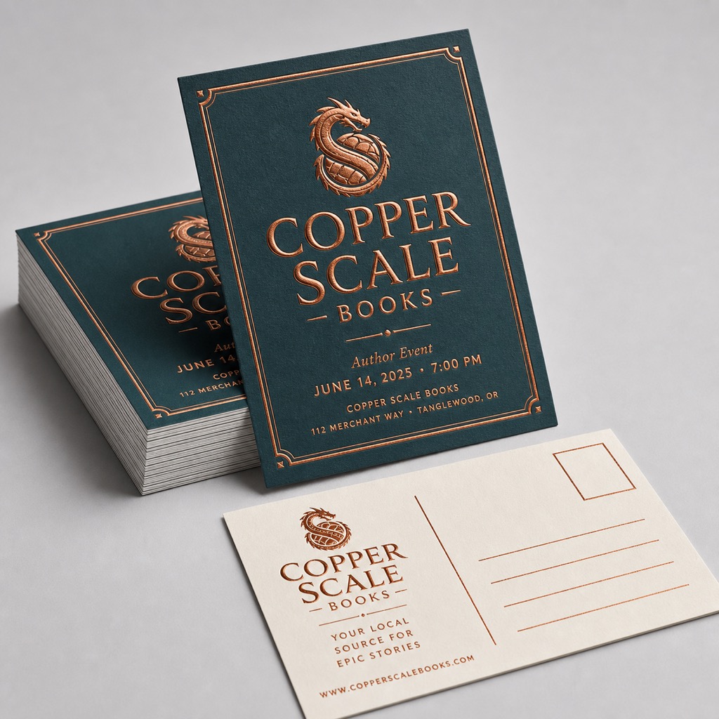 Raised Foil Postcards