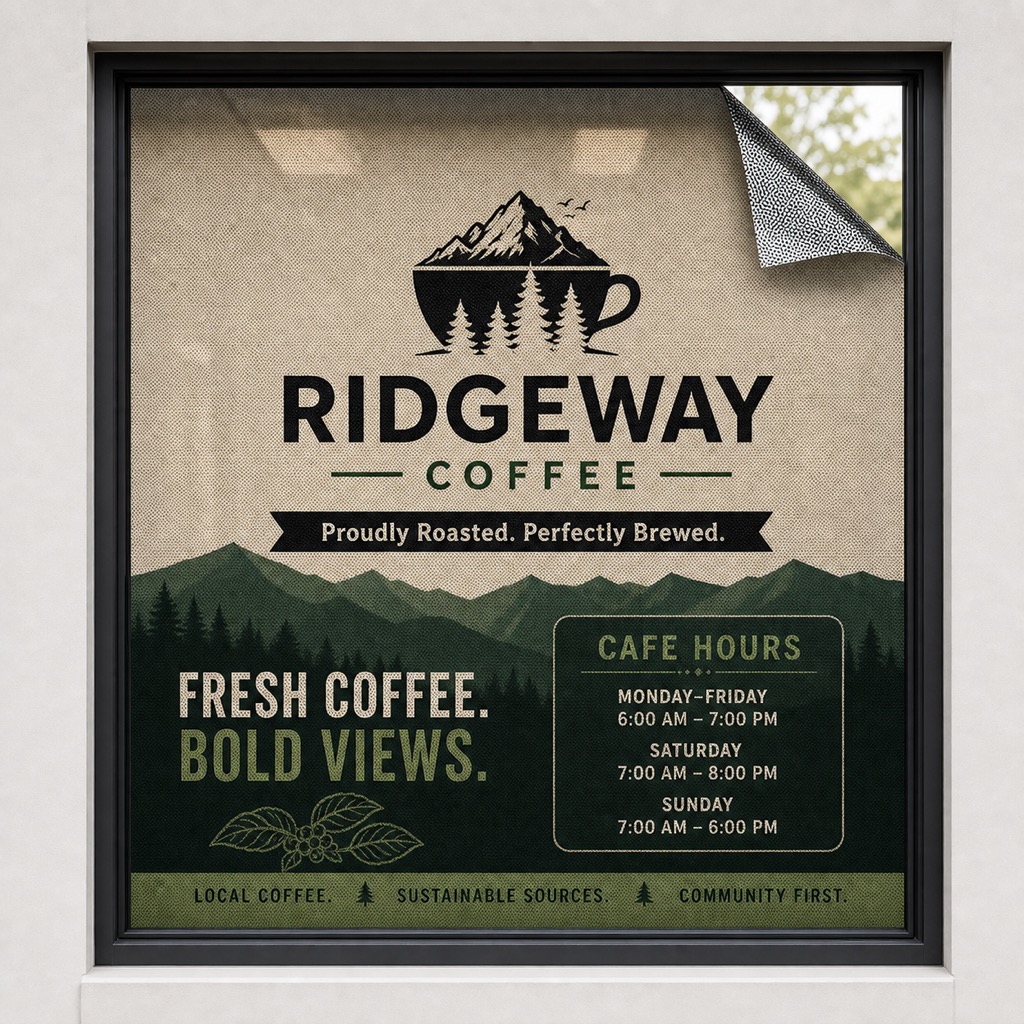 See-Through Perforated Window Vinyl Graphic