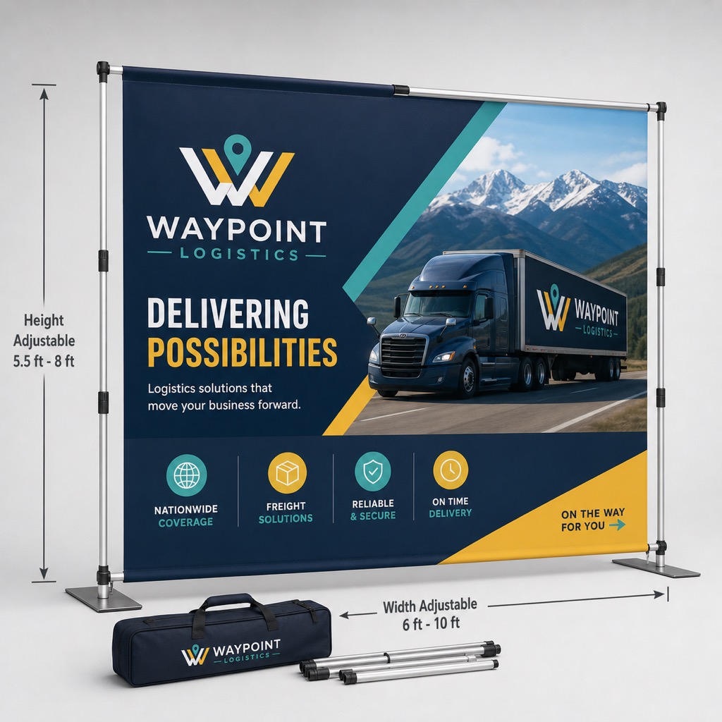Telescopic Backdrop Banner Stands